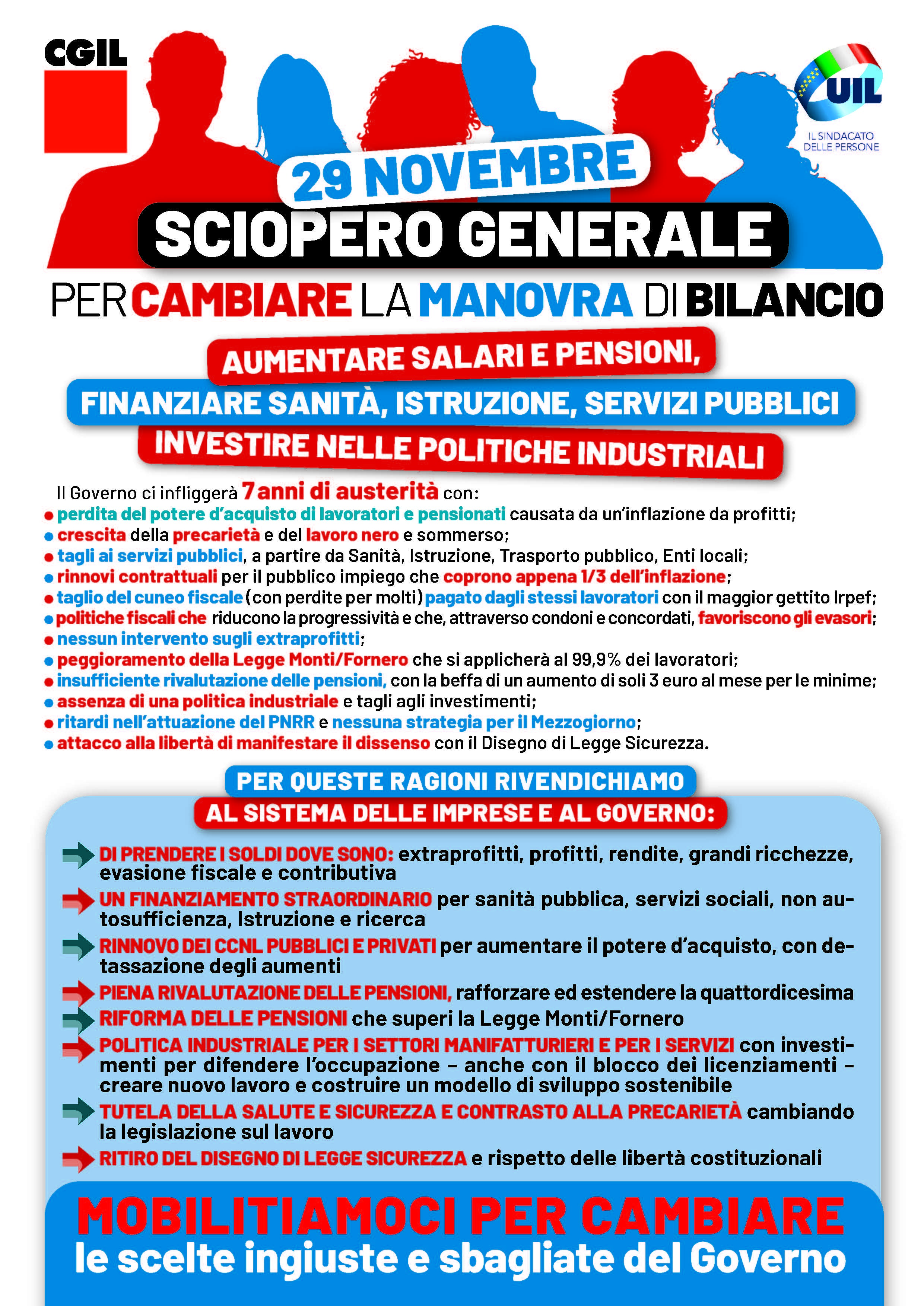 volantino cgil uil