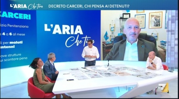 Emergenza carceri - la UILPA PP a l'Aria che Tira - LA 7