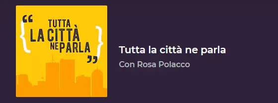 Rai Radio 3 - Tutta la città ne parla - Con l'intervento di De Fazio