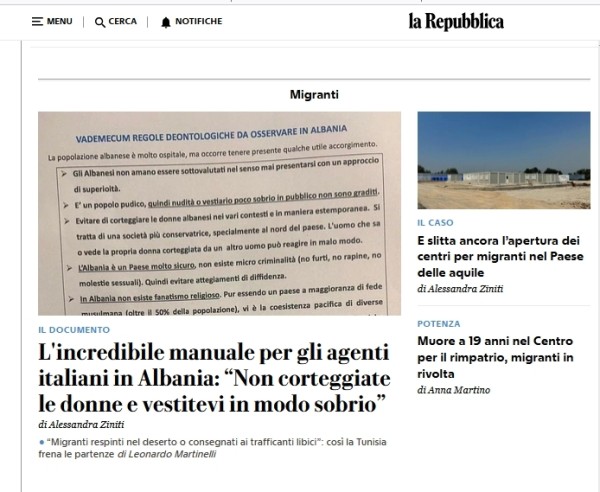 Vademecum per gli agenti della penitenziaria in Albania - La UILPAPP su La Repubblica